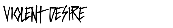Violent Desire font preview